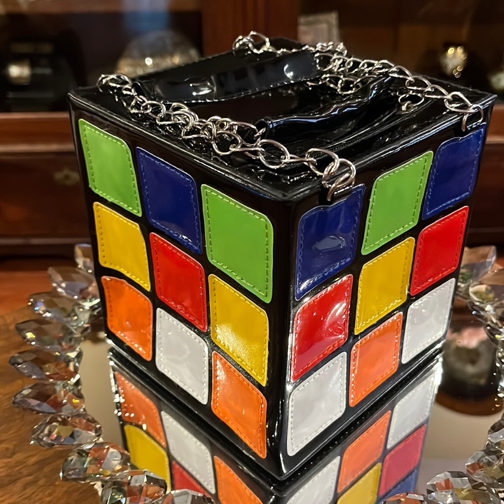 Rubiks Cube Patterned Purse - Picture 1 of 6